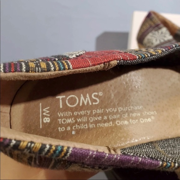 TOMS Aztec wedges size 8 - Picture 3 of 3